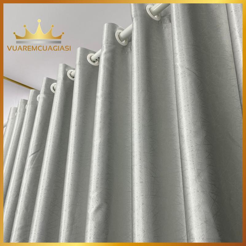 Rèm cửa màu Xám Bạc Bạch Kim trang trí decor phòng basic, rèm cửa sổ, cửa chính chống nắng 89% vuaremcuagiasi