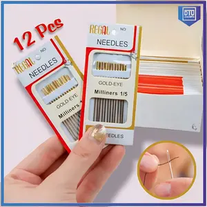 12 Pcs Jarum Jahit Tangan Gold-Eye Milliners Regal