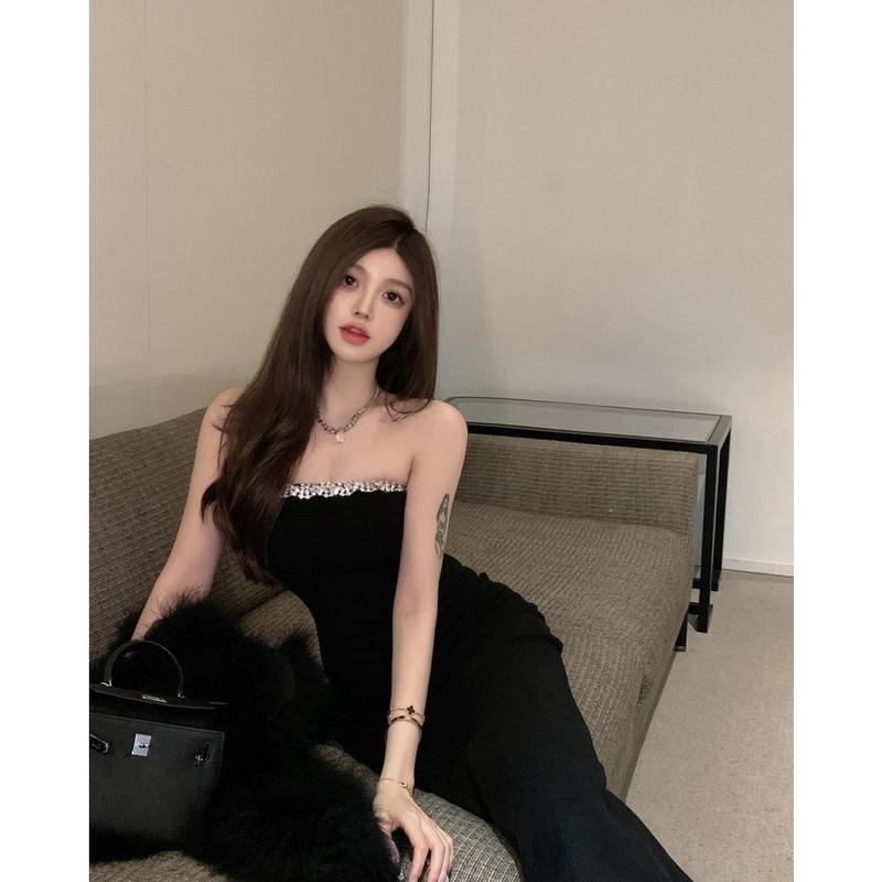 Đầm quây ôm body Cúp ngực Sexy Váy đầm Đen ống body Tiệc cưới Đi quẩy bar pub Dự tiệc tùng sự kiện event Quyến rũ Nữ Women❤️ 6
