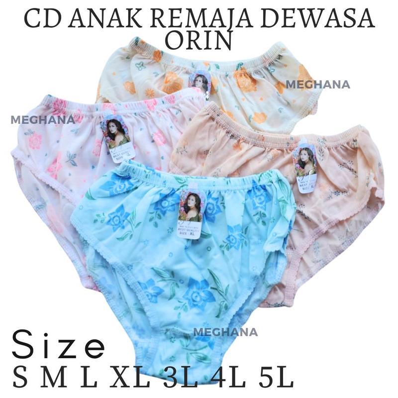 12 Pcs Celana Dalam  Remaja Wanita Dewasa Katun Bunga Murah 4