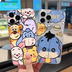 Softcase Compatible Untuk s4msungg vivooo infin1xx re4lmee r3dmiii iphon3 opp0 silikon bening Transparan Motif Winnie The Pooh (JCC101)