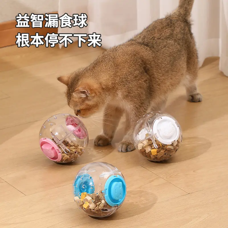New Pet Tumbler Food Leakage Toy Bunny Food Dropping Ball Cat Teaser Toy Cat Dog Puzzle Self-Hi Toy  Companion Classical 0-1-3-6-9 Yeas Old Boy Girl Gift