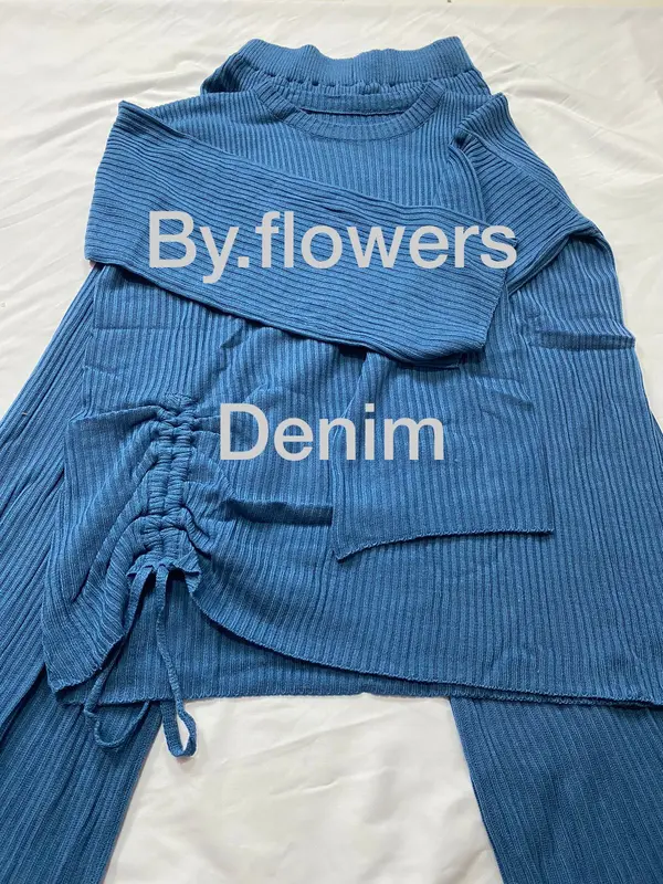 ZIVA KRUTY ONE SET RAJUT OVERSIZE JUMBO LENGAN PANJANG Atasan Baju Celana Kulot Serut Wanita  Setelan Muslim  Dewasa Bawahan Airflow Crinkle 5