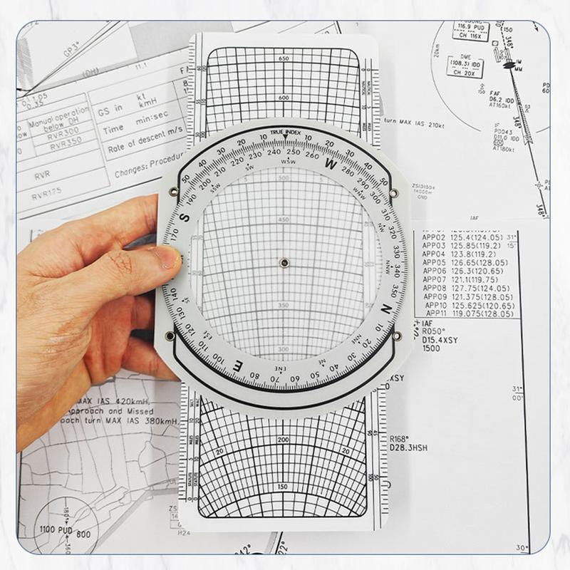 Aviation Ruler Aviation Plotter For Angle Calculations For Aviation ...