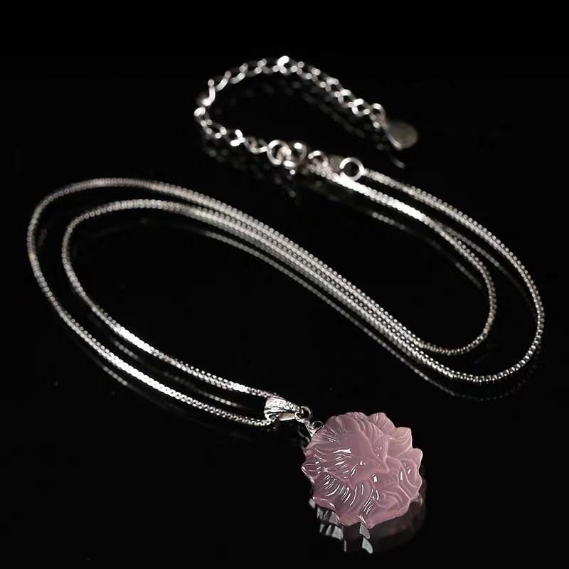 [HÀNG CAO CẤP] MẶT DÂY CHUYỀN HỒ LY AQUAMARINE HỒNG CỰC PHẨM   TẶNG KÈM DÂY VÀ HỘP GẤM ĐẸP 5