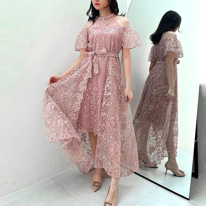 SC Charity Dress Gaun Wanita Dewasa 5W Pesta Panjang Remaja Formal Simple 2