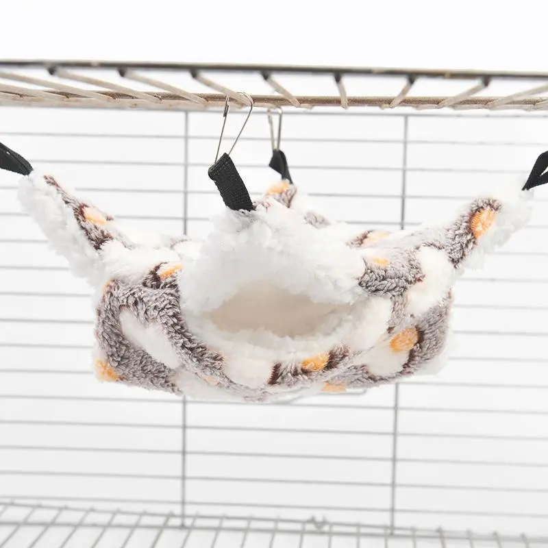 Hamster Hammock, Warm Hamster Sleeping Bag, Fluffy Hammock Fleeced Hamster Hanging Bed, Pet Supplies