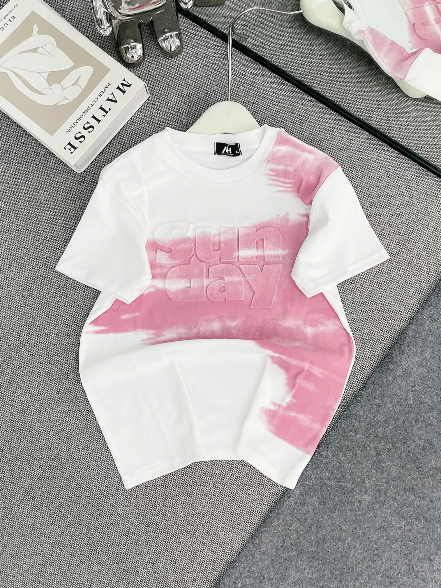 [ SIÊU SALE ] ÁO THUN NAM,NỮ CHỮ DẬP NỔI SUNDAY, COTTON CO GIÃN 4 CHIỀU