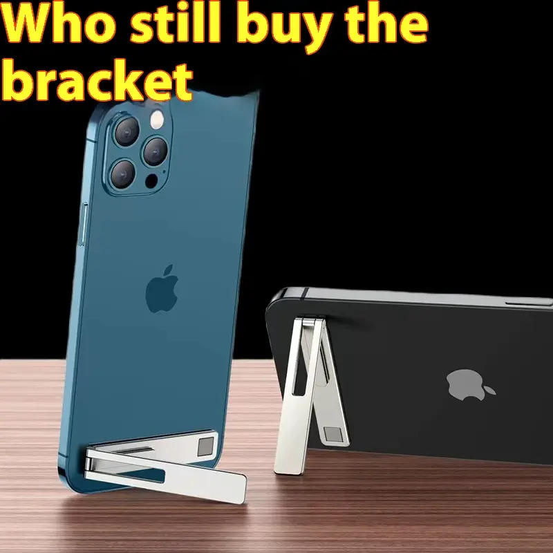 Mobile phone holder Desktop back sticker folding Invisible mini support Paste type Lightweight compact Lazy portable foldable