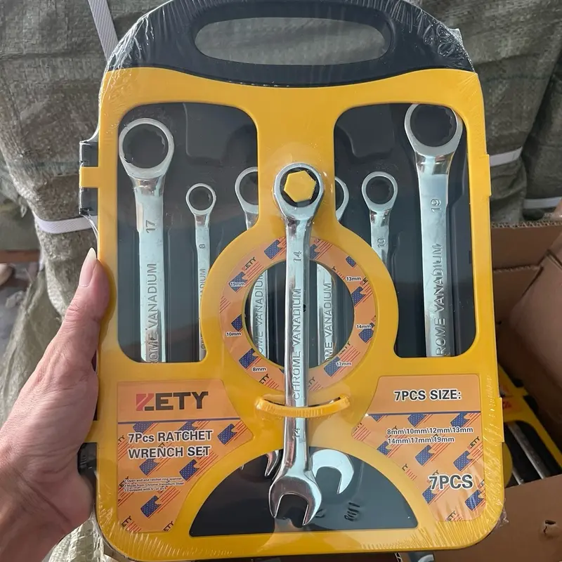 Bộ cờ lê tự động 7 chi tiết 8-19mm, Bộ cờ lê vòng miệng tự động 2