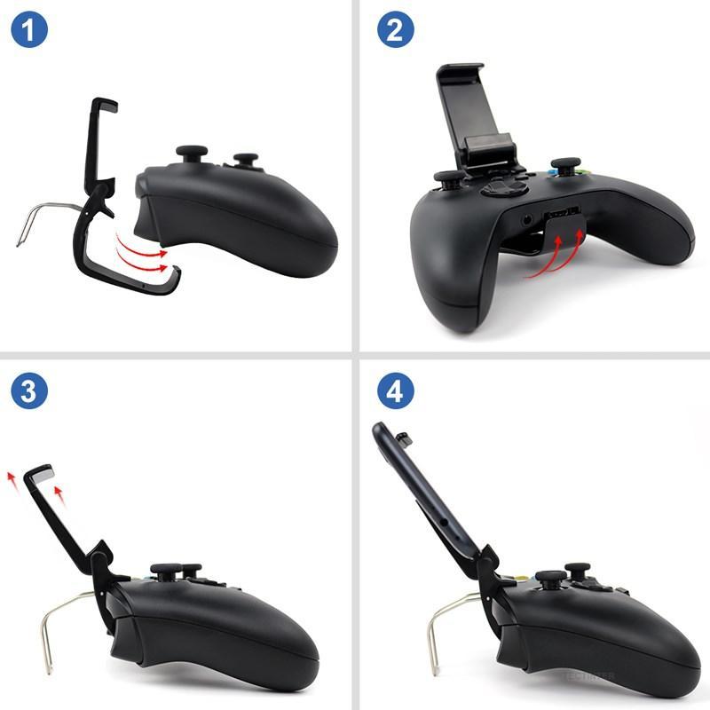 Adjustable Wireless Game Controller Holder, Universal Phone Mount Bracket for Gaming Controller, Gamepad Controller Clip Holder, Gaming Console Accessories for Xbox Series S/X 2