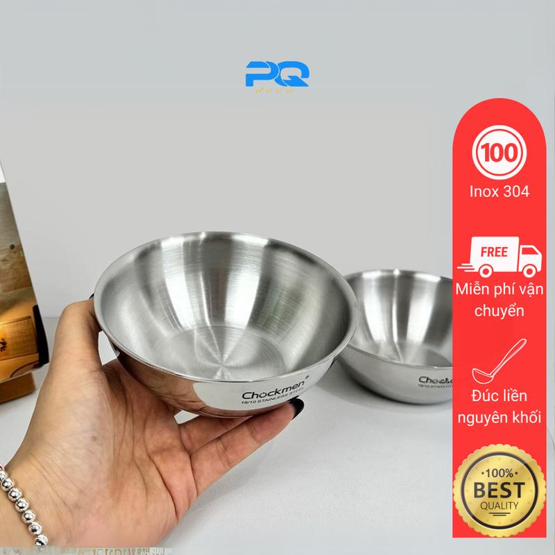 Bát inox 304 chockmen đúc liền khối chén ăn cơm đựng nước sốt nước chấm 11cm
