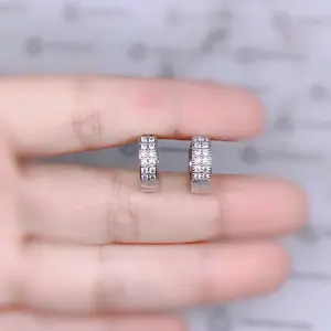 Anting Wanita Titanium Ori Lapis Emas Putih Aksesoris Perhiasan Anti Karat Elegan Jewerly Permata