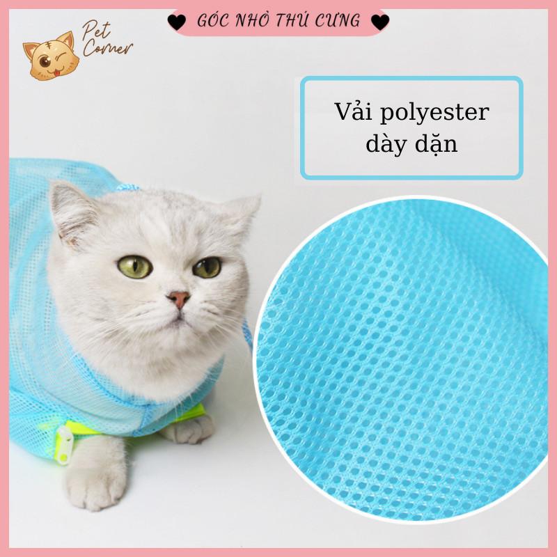 Túi lưới đa năng cho chó mèo - Túi tắm cho mèo, hỗ trợ cắt mó.ng 8