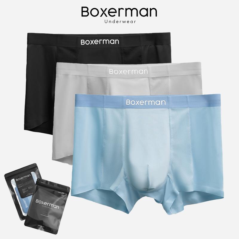 Quần sịp đùi nam combo 5 boxer PRO MESH co giãn thoải mái thoáng mát khử mùi kháng khuẩn cao cấp BOXERMAN Menswear Quần Lót Quần Boxer Thun
