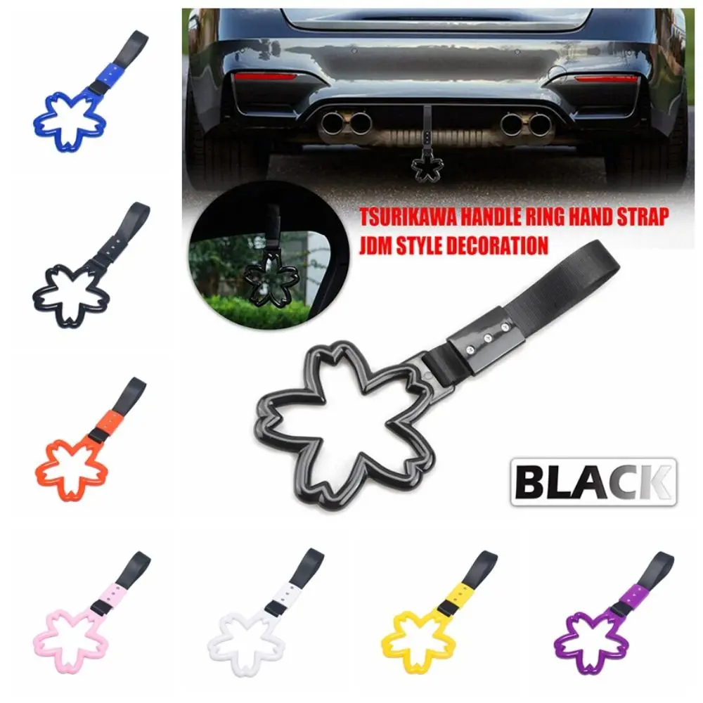 Tali pemegang kereta / tali hitam, cincin tarik tangan, loket amaran kemalangan kereta, cincin gantung amaran plastik pelbagai warna untuk menghias kereta