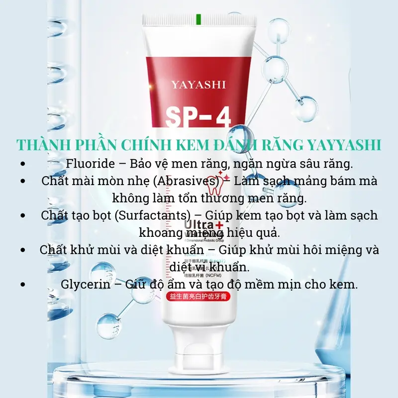 [COMBO TIẾT KIỆM] Kem Đánh Răng YAYASHI SP4 120 Gram, Hỗ Trợ Giảm Hôi Miệng, Hỗ Trọ Trắng Răng, Làm Sạch Răng Miệng, An Toàn Hiệu Quả, Răng Nữ Women. 2