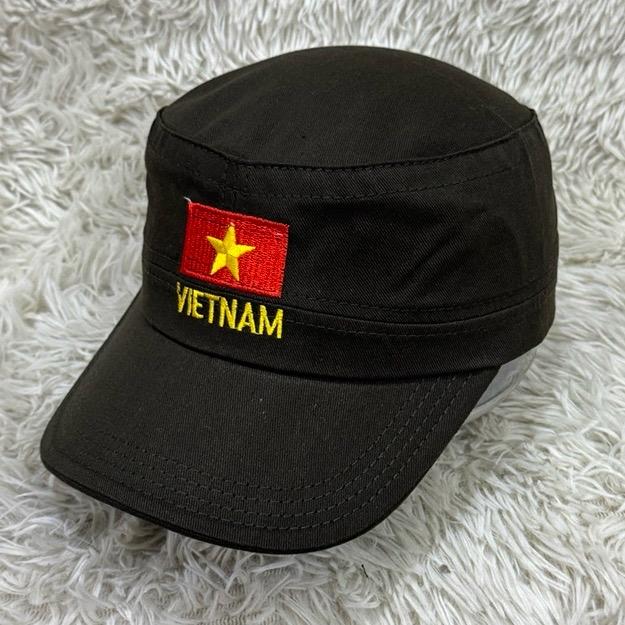 [Mua 1 tặng 1] Nón mũ full thêu cờ Việt Nam kaki xịn đầu băng không nút thoáng mát Cap Hat 5