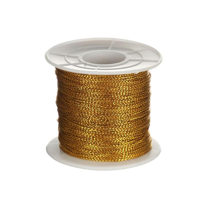 Dây buộc hộp quà, Dây kim loại, Dây gói, Ruy băng Dây kim tuyến, Dây thẻ Rỗng 20 / 100 mét, Thích hợp để trang trí, Lý Tưởng cho Giáng sinh 3