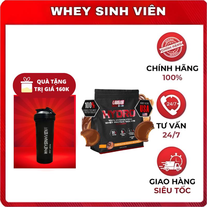 [Chính hãng] [Hàng BBT] Labrada Whey HYDRO (1.8kg) Bột Whey Protein Hydrolyzed Isolate size 4lbs tại  Whey Sinh Viên