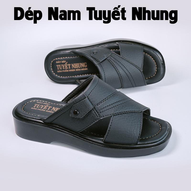 Dép nam đế cao 4cm bản nút màu nâu/đen [form nhỏ] 4