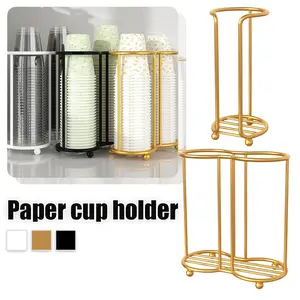 Rak paper cup plastik Single/Double Tempat Gelas Kertas Dispenser Rak Cup Holder