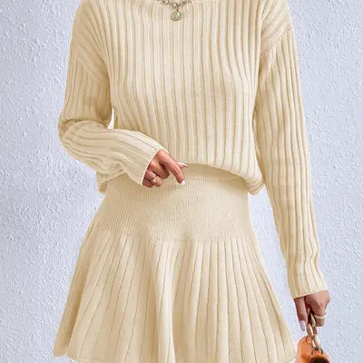 Plus size sweater skirt sets best sale