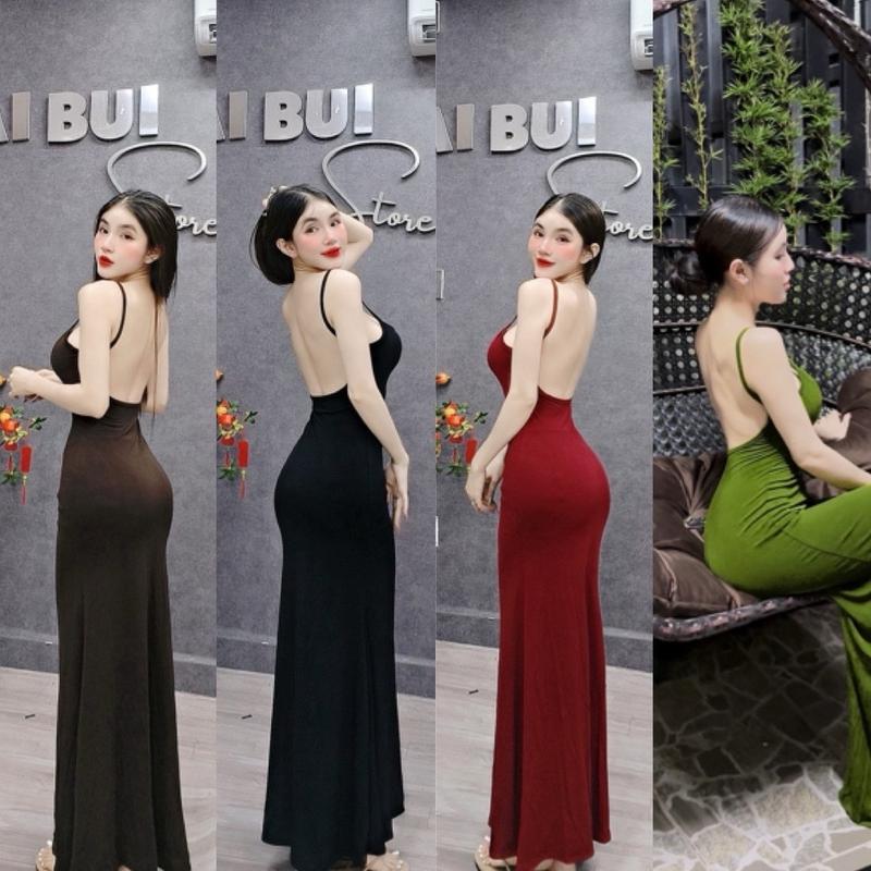 D08 - ĐẦM 2S ĐUÔI CÁ THUN LỤA Nữ Dress