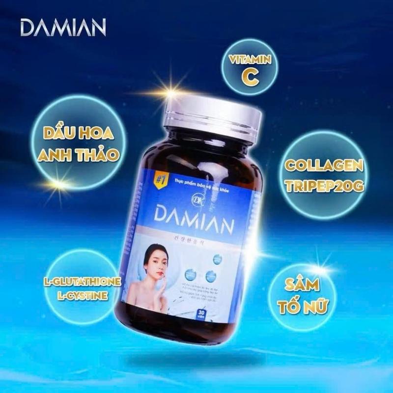 Viên Uống Trắng Da Damian Hộp 30 Viên Hỗ Trợ Dưỡng Da 4