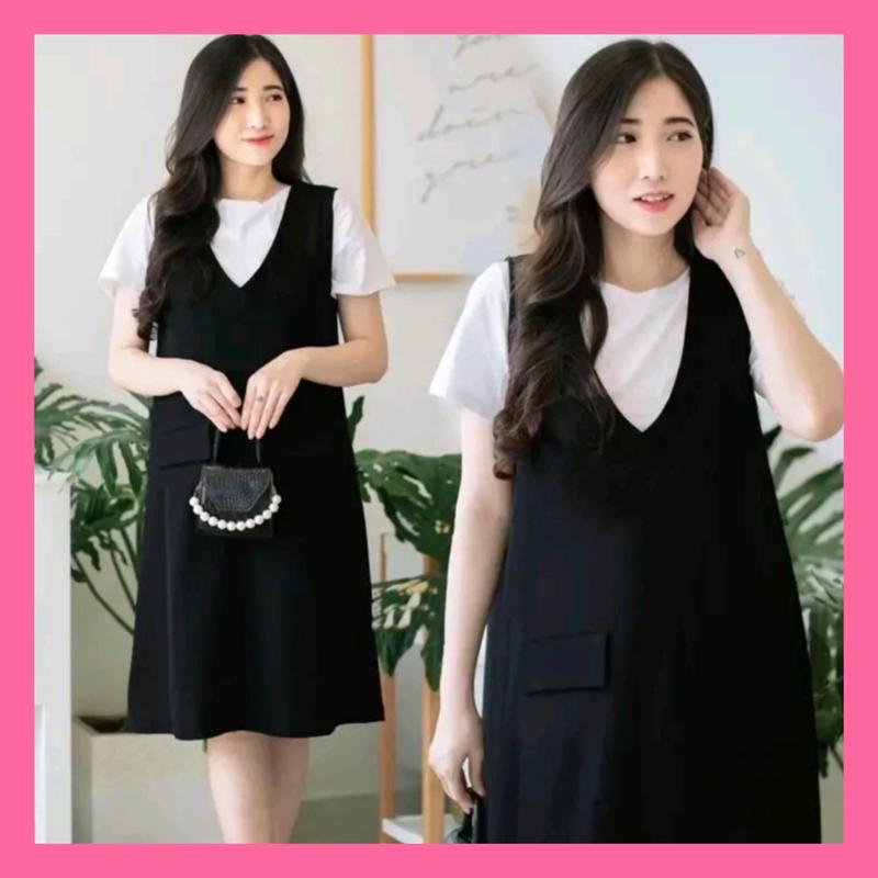 Yếm bầu đẹp công sở 2 dây- Váy yếm bầu (không kèm áo)-đầm bầu công sở Váy Bầu Kem