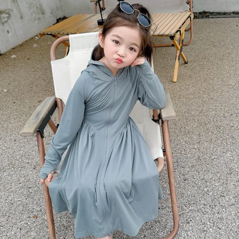 (HÀNG LOẠI 1) Áo Chống Nắng Toàn Thân Cho Bé Dáng Váy,Vải Lụa Băng Cao Cấp 2