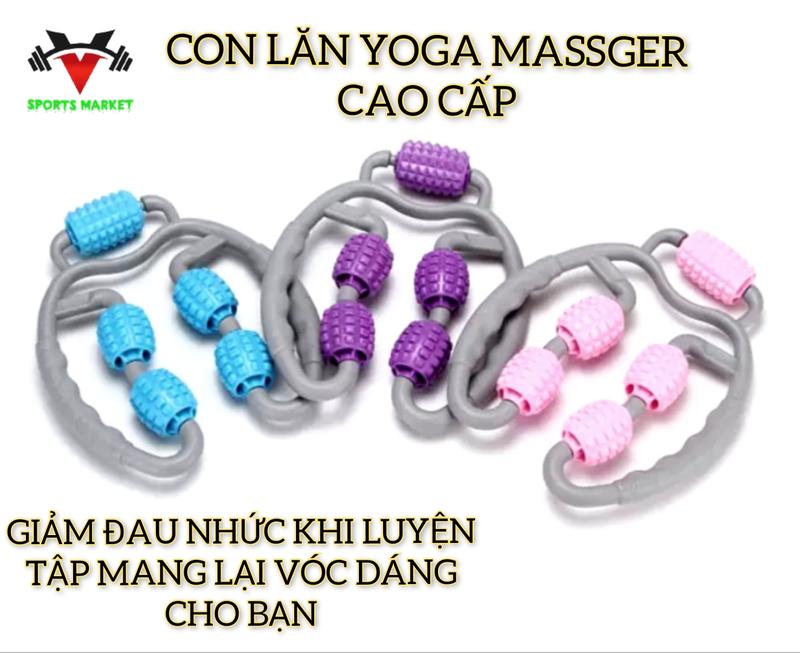 Con lăn Yoga Massage Bắp Tay Bắp Chân Cao Cấp Con lăn Massage Giảm Đau Vai Gáy Khi Tập Luyện conlan massage