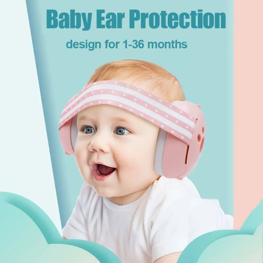 Comfortable Adjustable Baby Noise Reduction Earmuffs ABS with Elastic Headband Noise Cancelling Headphones Hearing Protection Improves Sleep Infant Ear Muffs for Babies and Toddlers