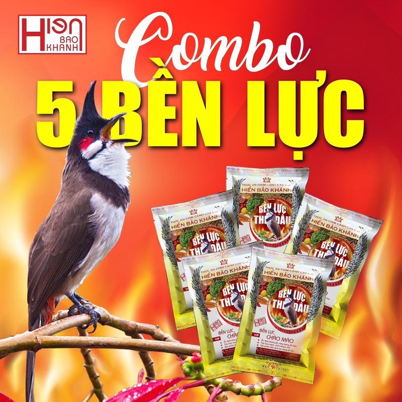 comb 5 gói cám bền lực HBK cho chim chào mào