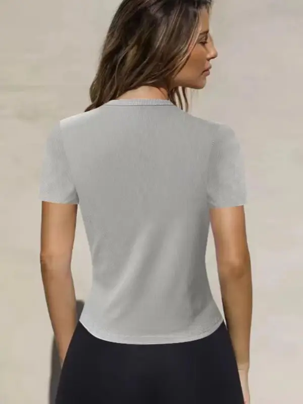 2025hotWomen's Short Sleeve Cardigan, Casual Button Front Knitwear for Daily Wear, Ladies Clothes for All Seasons 6