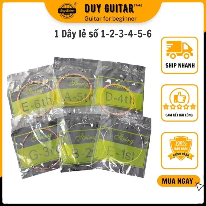 Dây đàn guitar acoustic dây lẻ số 1 2 3 4 5 6 Duy Guitar Store sale rẻ dưới 49k