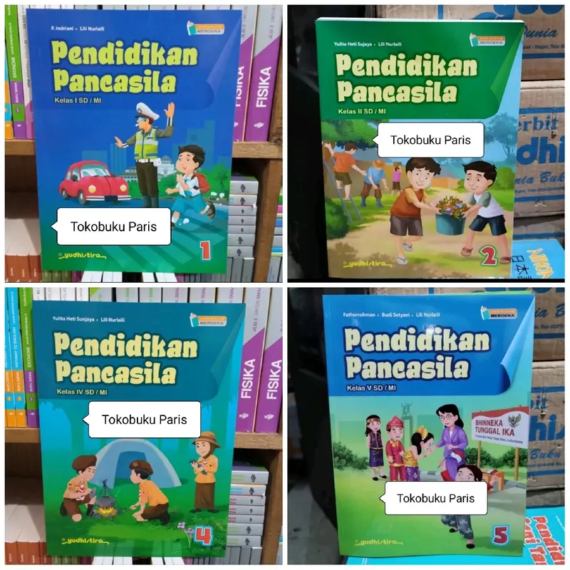 Buku Pelajaran Pendidikan Pancasila PPKN sd mi kelas 1 2 4 5 kurikulum merdeka Yudhistira 0