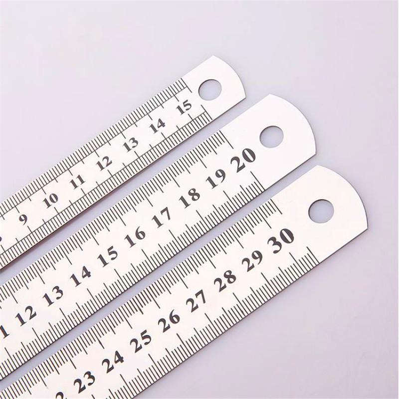 Product Introduction of 15 20 30cm Stainless Steel Straight Ruler Double Side Scale Measuring Ruler Tool for Teachers Students Stationery Sewing Fathers 5