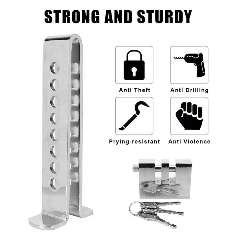Product Introduction of Car Clutch Lock Universal Auto Steering Wheel Brake Pedal Lock Throttle Security Steel Stainless Anti-Theft Tool Pedal Lock 18