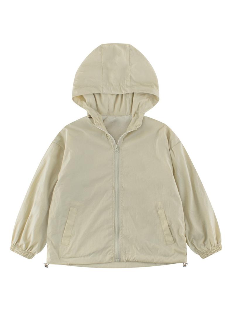 Product Introduction of 2025 Spring Autumn Kids Trench Jacket Solid Color Zip Up Hooded Coat for Boys Girls New Children's Clothing 15