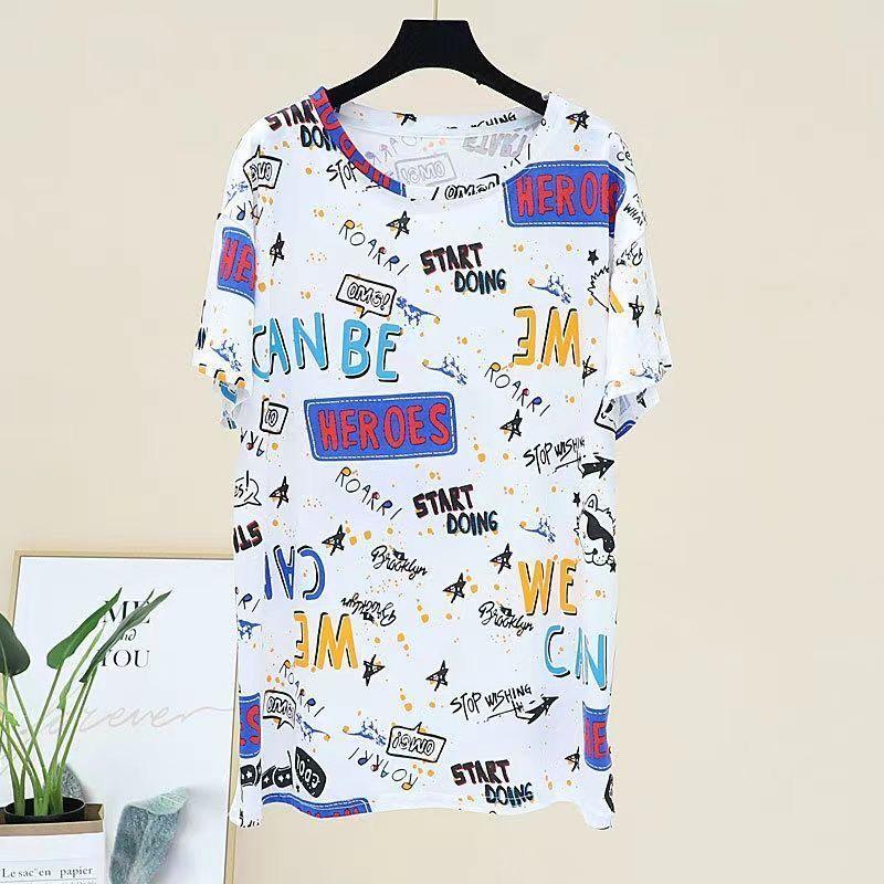 Product Introduction of Áo Thun ngắn Tay Phong Cách Hàn Quốc Mùa Hè Mới, Ngoại Cỡ, Dành Cho Nữ, Dáng Rộng Vừa Vặn, Quần Áo Ngoại Cỡ, Áo Giấu Bụng, [Đánh Giá Tích Cực 1004] 23