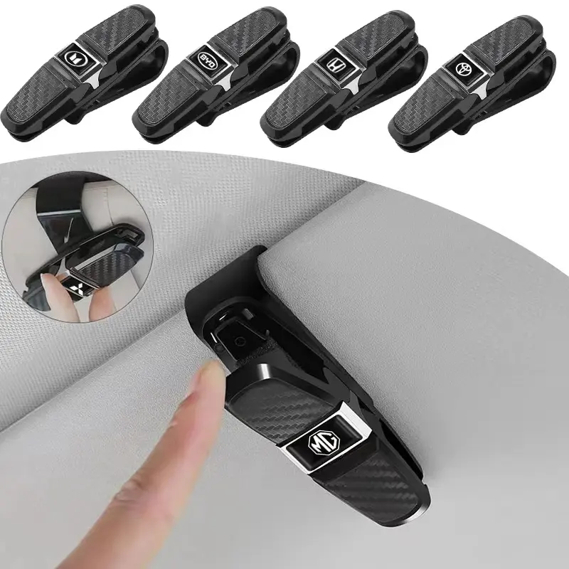 New Auto Sunglasses Visor Fastener Clip Holder for Sunglasses Glasses Ticket Card Universal Multi-Function Car Interior