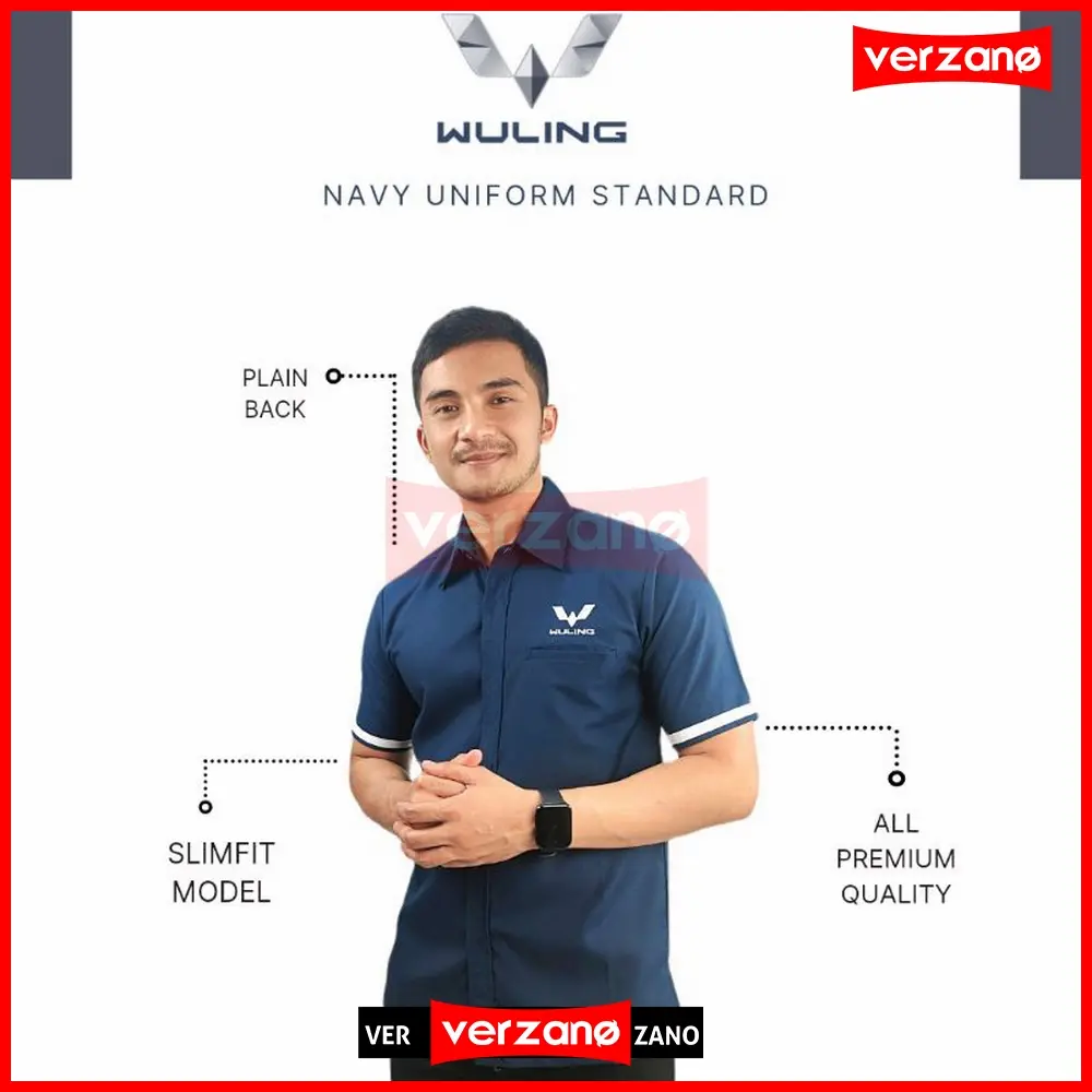 Baju Seragam Pria Kantor Kemeja Kantor Formal Casual Kemeja Seragam Kerja Wuling Dealer Showroom SPG SPB Wuling Mobil Color