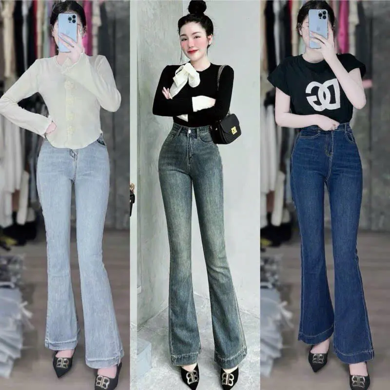 GOAT JEANS - Quần Jeans ống loe dài co giãn ( 100cm ) 7