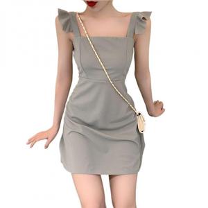 เสื้อชั้นในสไตล์ฝรั่งเศส ดีไซน์เก๋ไก๋ ซอกและสามารถสวมใส่ได้นอกบ้าน สายรัดเอวเรียบหรู เดรสฤดูร้อนใหม่ 2024 Clothing Dress Women ผู้หญิง Lady