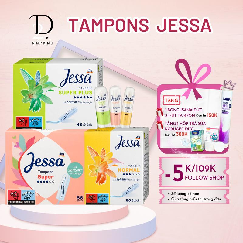 Băng Vệ Sinh Tampon JESSA Dạng Ống Nén Hàng Nhập Khẩu Đức - D2 Tổng Kho Nhập Khẩu - Women Nữ