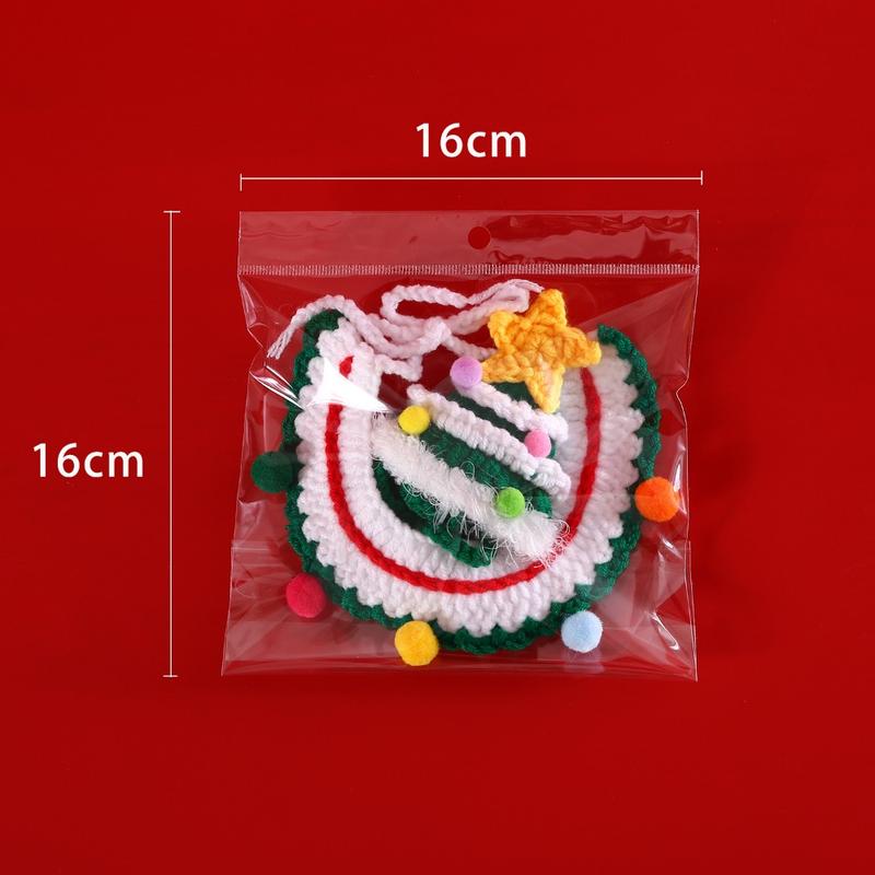Cat and Dog Christmas Dress Up Set, Knitted Yarn, Hand Hook, Five Corners, Planet Scarf, Hat, Headwear Accessories 4