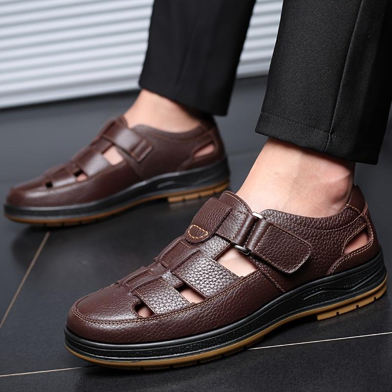 Product Introduction of Men's Premium Leisure Footwear - Breathable & Flexible Closure, Non-Slip Comfortable Sole for Driving, Walking, Business & Daily Use - Elegant Brown men  shoes Boy Flat 31