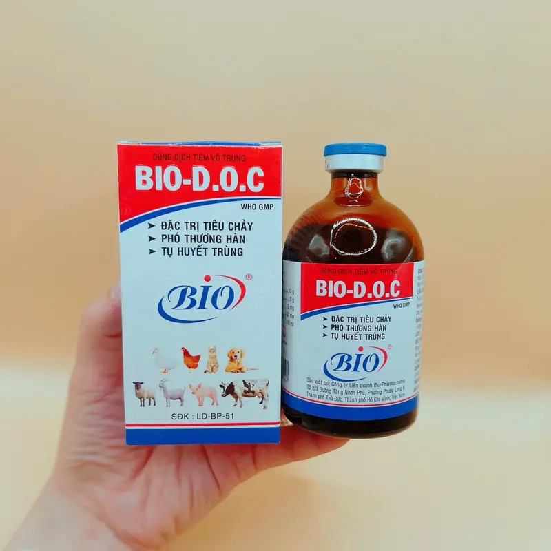 Bio D.O.C (Bio doc 100ml) dung dịch tiêm đặc trị tiêu chảy, phó thương hàn, tụ huyết trùng chó, mèo, gà chọi, gà tre, gà nòi, gia súc, gia cầm (dạng lỏng) 6