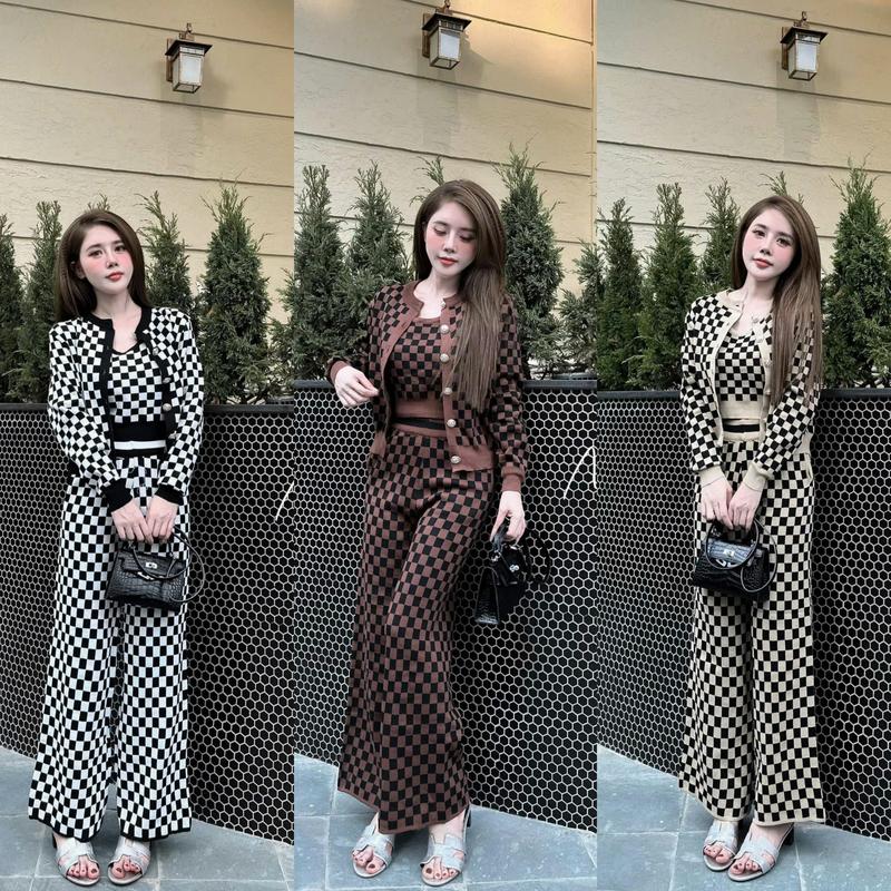 SET ĐỒ BỘ NỮ SANG TRỌNG 3 MÓN TÔN DÁNG ĐI CHƠI, DẠO PHỐ - top nữ